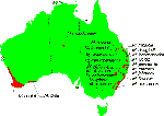 Macrozamia range map